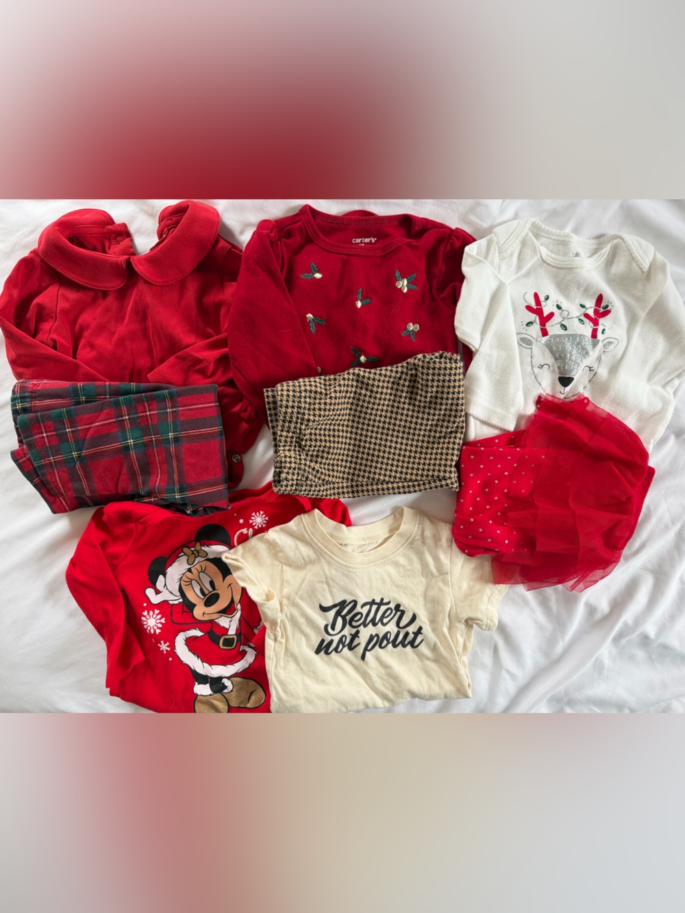 Baby girl holiday/christmas outfit bundle bundle size 9-12m